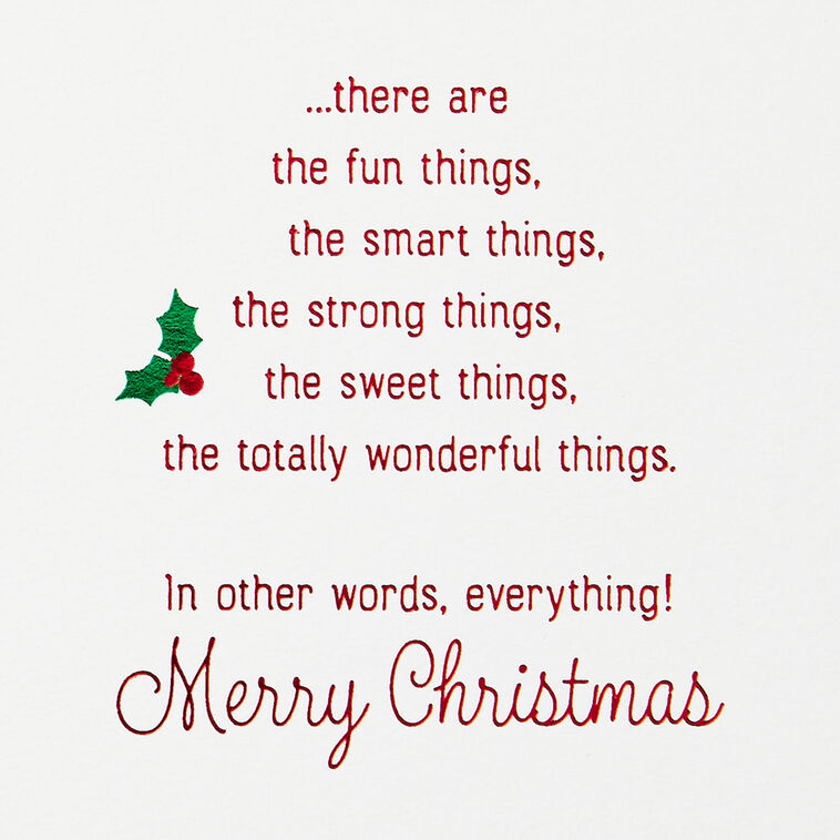 Disney Minnie Mouse With Gifts Daughter Christmas Card Sentiment image number 2