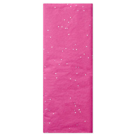 Hot Pink With Gems Tissue Paper, 6 sheets, Hot Pink  Gems, large