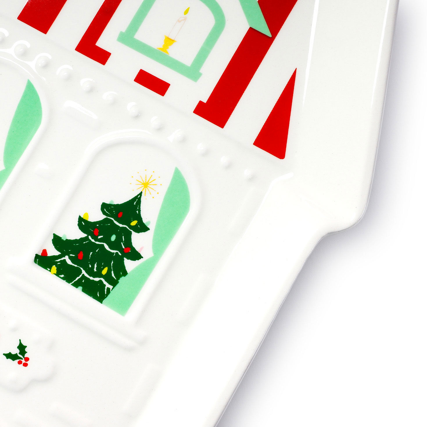 North Pole Sweets Shop Ceramic Serving Plate upclose view image number 4