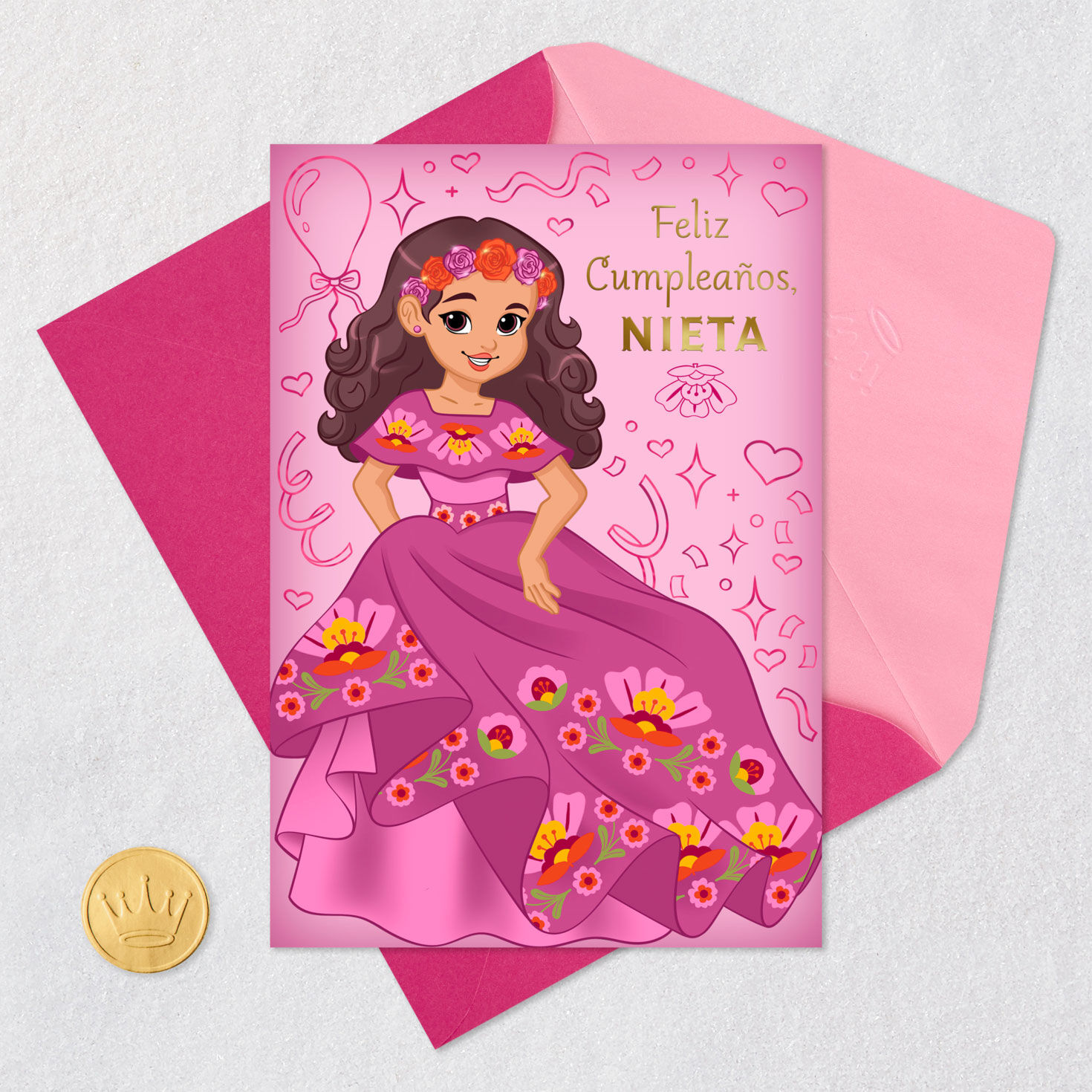 Granddaughter, You're a Princess Spanish-Language Card With Coloring Page, , large image number 7