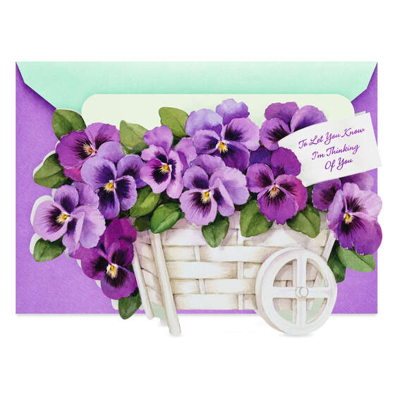Pansy Thinking of You Card, , large image number 1