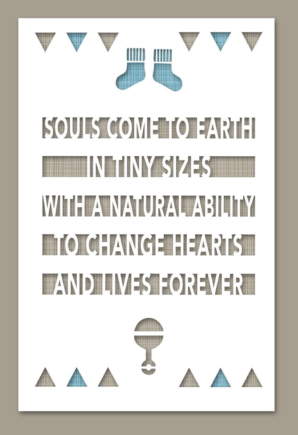 Changing Hearts and Lives Forever New Baby Boy Card