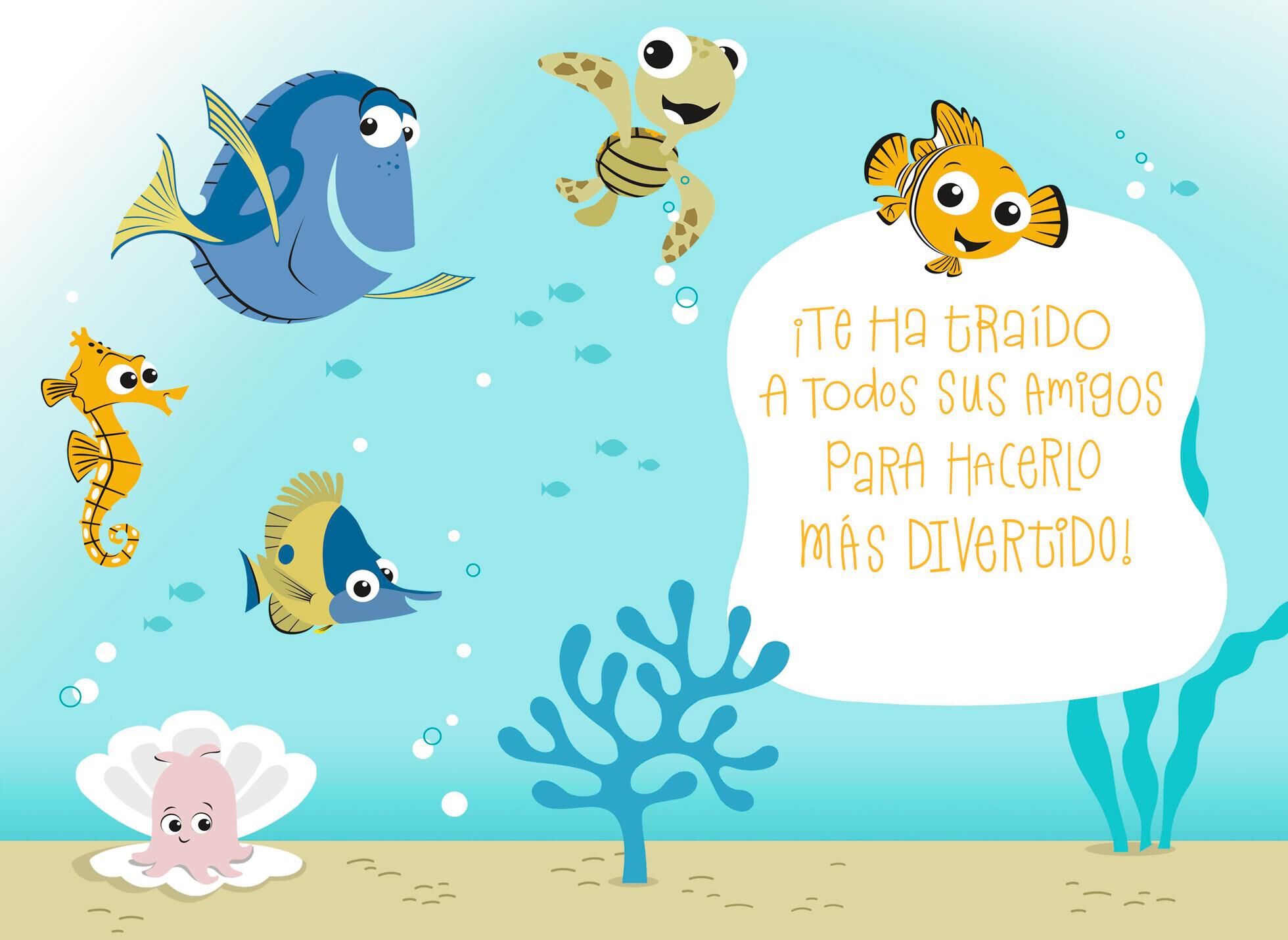 Disney/Pixar Finding Nemo Spanish-Language 2nd Birthday Card