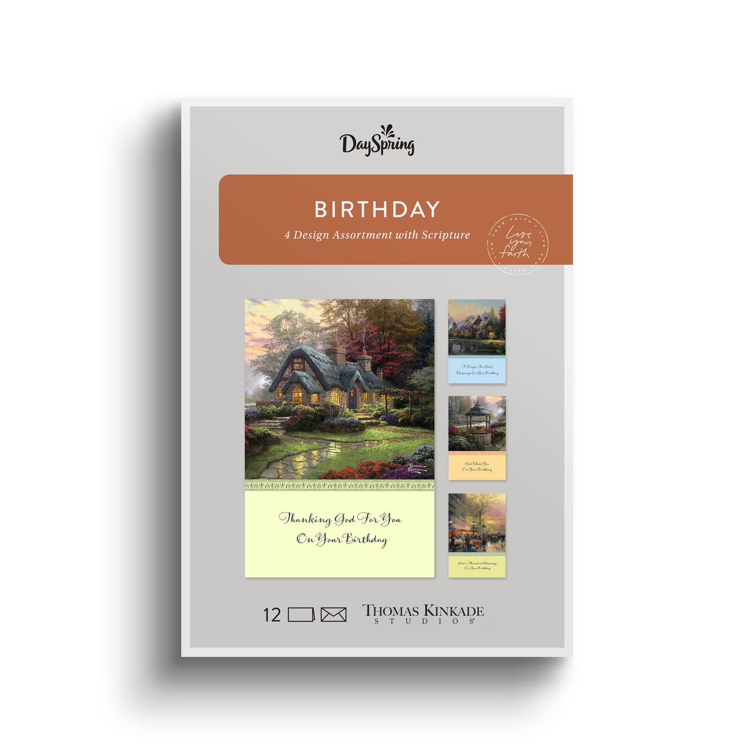 Thomas Kinkade DaySpring Birthday Cards Assortment package front image number 2