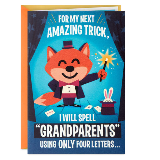 My Next Amazing Trick Cute Grandparents Day Card, 