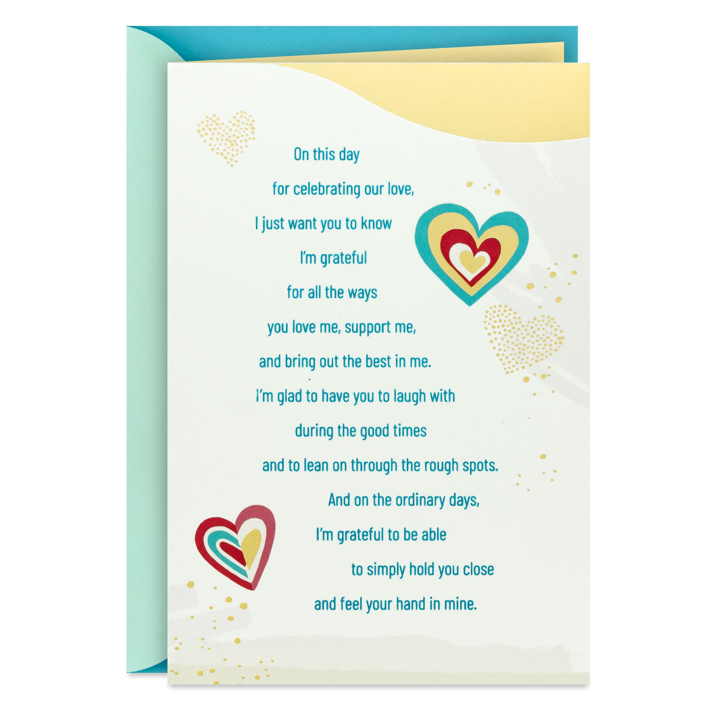 Grateful for Our Love Anniversary Card for Husband