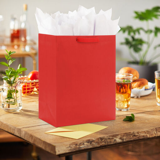 13" Red Large Gift Bag, 