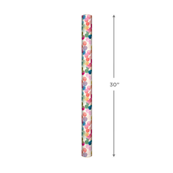 Watercolor Dots Wrapping Paper Roll, 20 sq. ft., , large image number 5