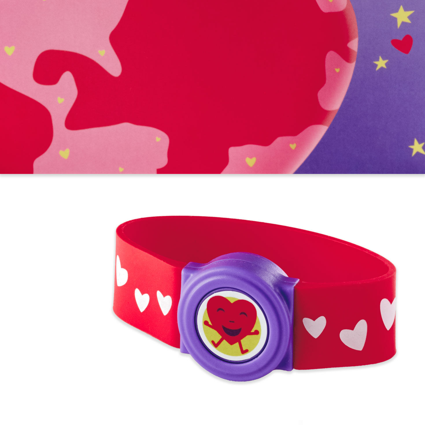 Heart Globe Kids Valentine's Day Card With Bracelet attachment image number 6