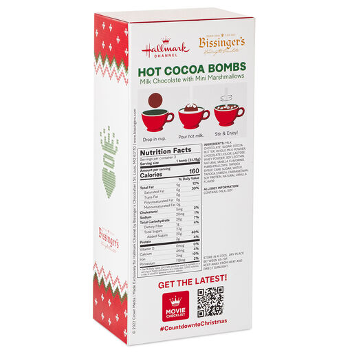 Bissinger's Chocolates Hallmark Channel Hot Cocoa Bombs, Set of 3, 