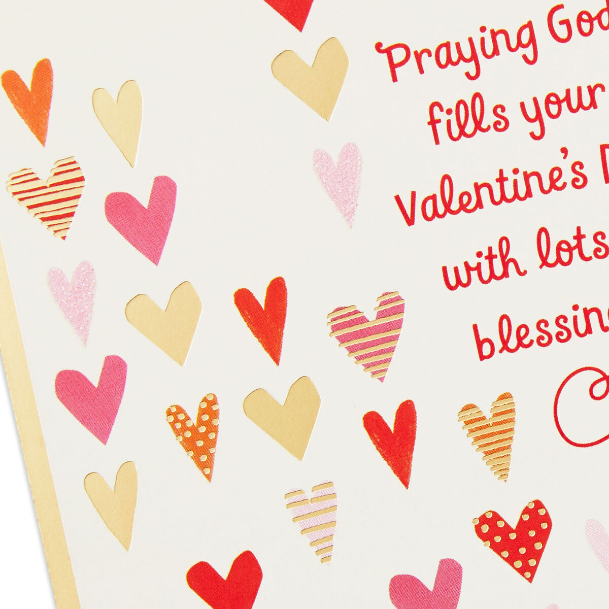 Fingerprint keepsake for toddlers Blessings and Love Religious Valentine's Day Cards, Pack of 6 - Boxed