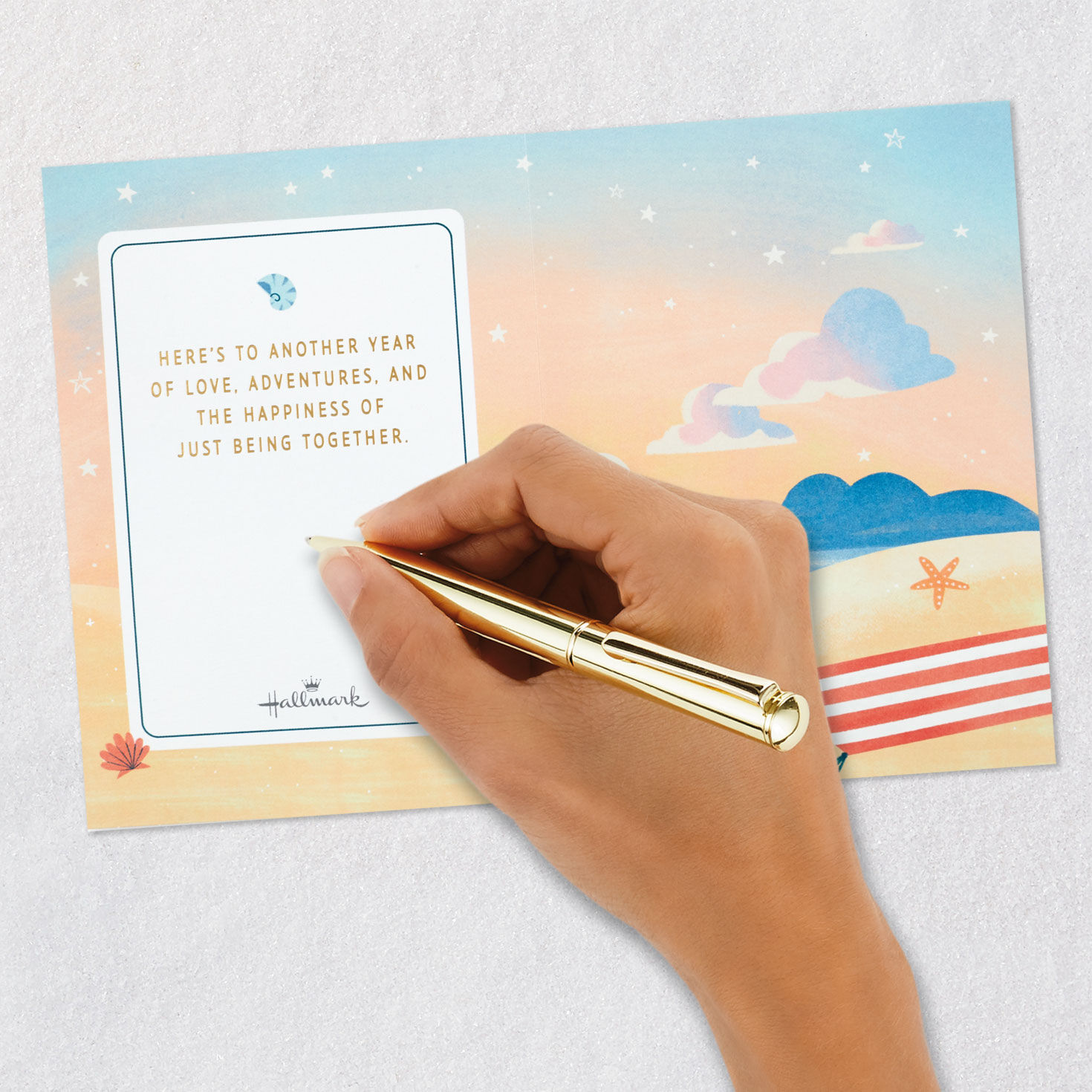 Beach Chairs 3D Pop-Up Anniversary Card Signing card image number 6