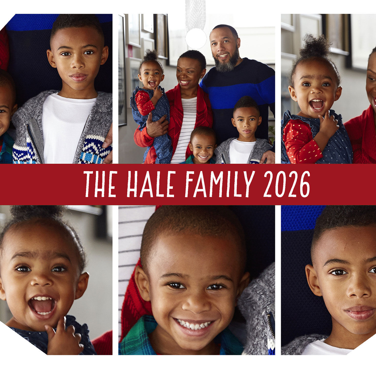 Six-Photo Metal Personalized Ornament, Custom Photo and Text for only USD 17.99 | Hallmark