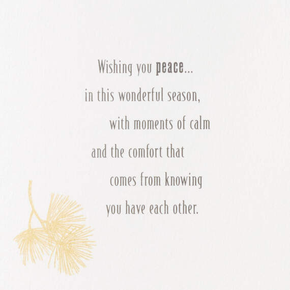 Love, Joy, Peace Christmas Card for Daughter and Her Husband, , large image number 2