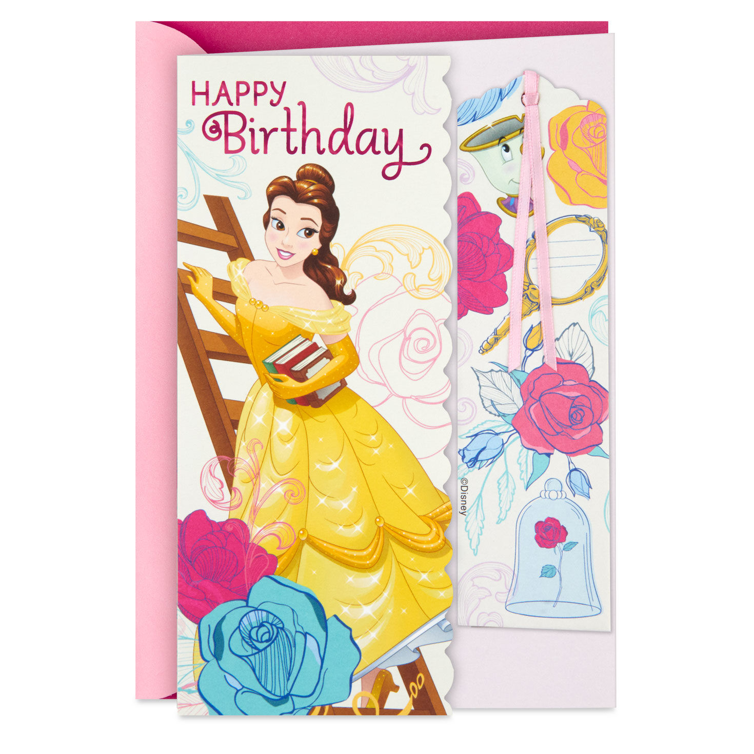 Disney Beauty and the Beast So Much More Than a Princess Birthday Card With Bookmark
