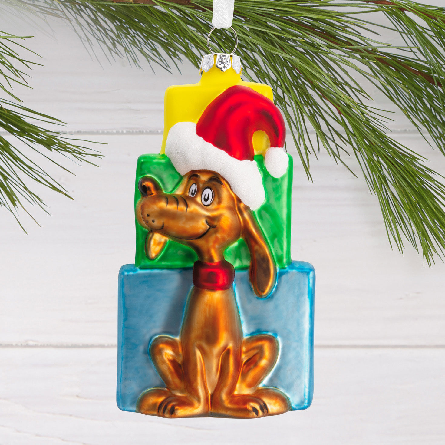 Dr. Seuss's How the Grinch Stole Christmas!&trade; Max With Presents Blown Glass Hallmark Ornament, , large image number 2