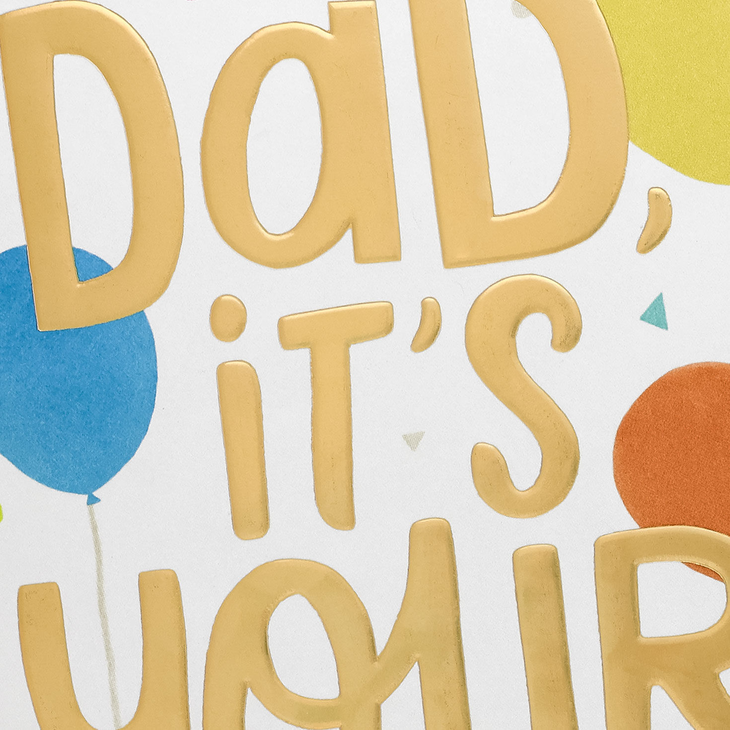 Balloons Pop-Up Birthday Card for Dad Card Front Detail image number 4