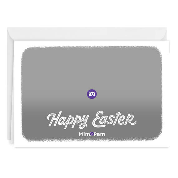 White Frame Horizontal Folded Easter Photo Card, , large image number 3