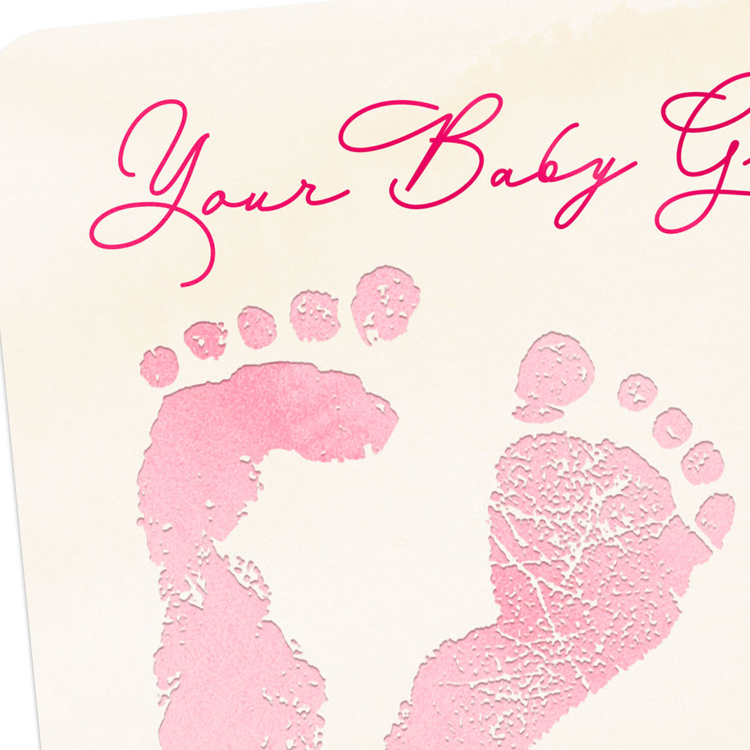 Footprints on Your Heart New Baby Girl Card, , large image number 4