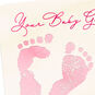 Footprints on Your Heart New Baby Girl Card, , large image number 4