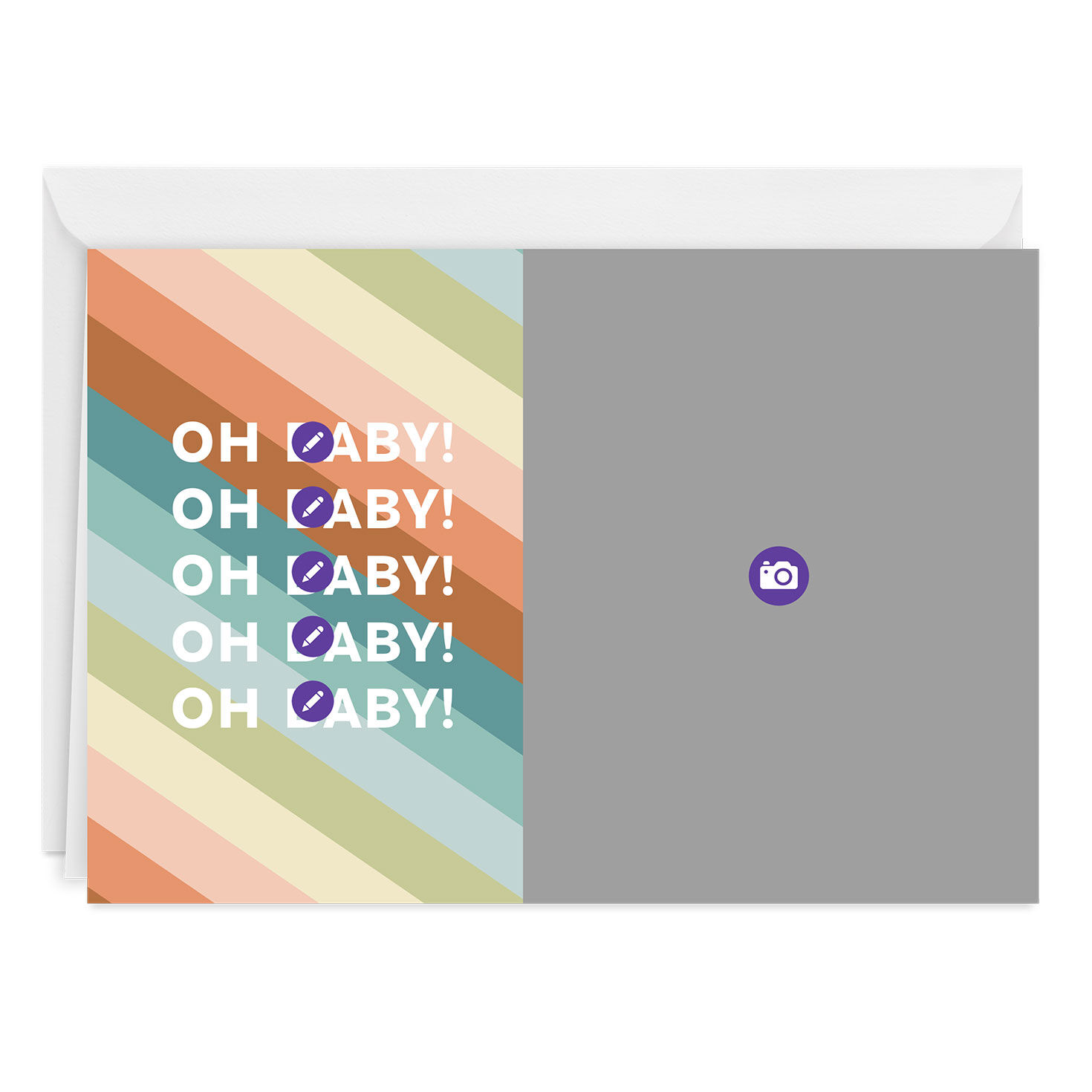 Diagonal Bright Stripes Custom Card for only USD 4.99 | Hallmark