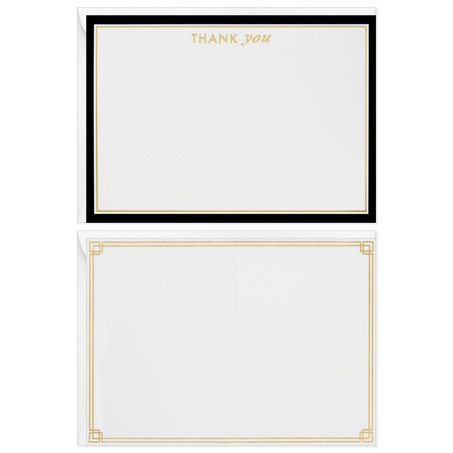 Gold Foil on White Thank You Note Cards in Caddy card fronts image number 2