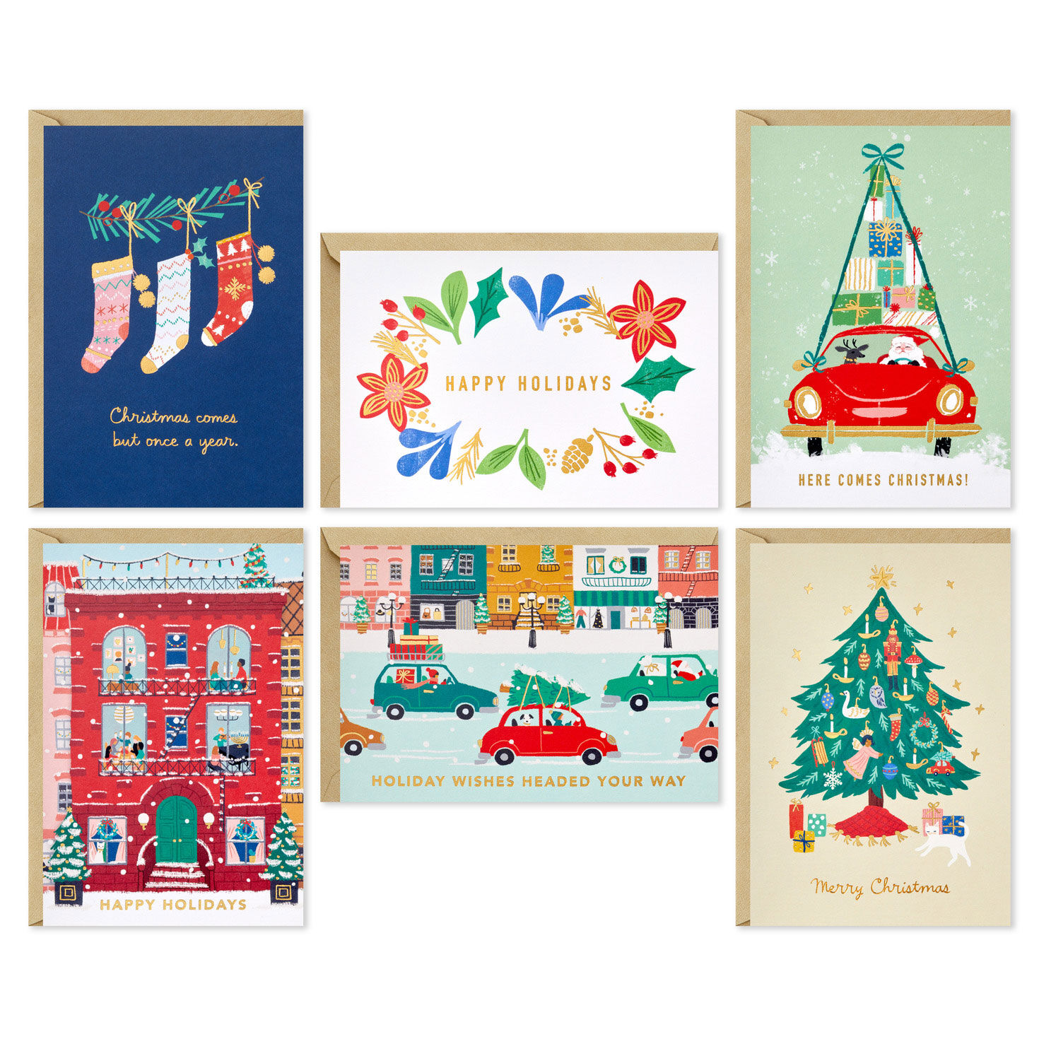 Vintage Cheer Assorted Boxed Christmas Cards, Pack of 36 for only USD 18.99 | Hallmark