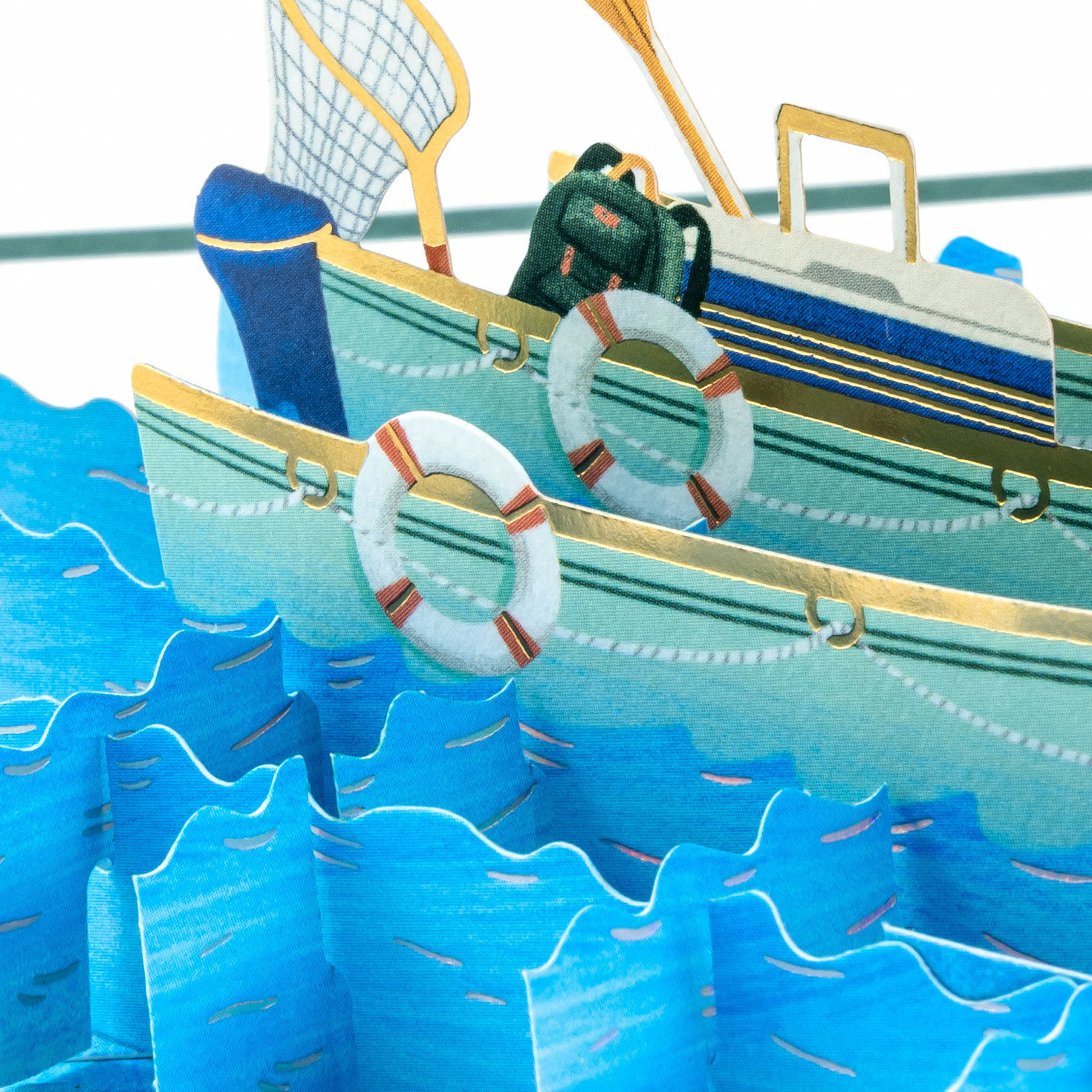 Fishing Boat Pop-Up Father's Day Card pop up Detail image number 5