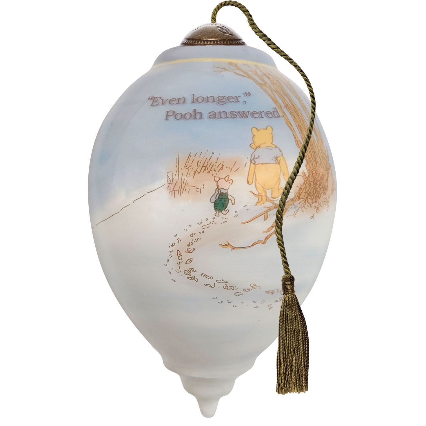 Ne'Qwa Art Friends Forever Winnie the Pooh and Piglet Glass Christmas Ornament for only USD 55.00 | Hallmark