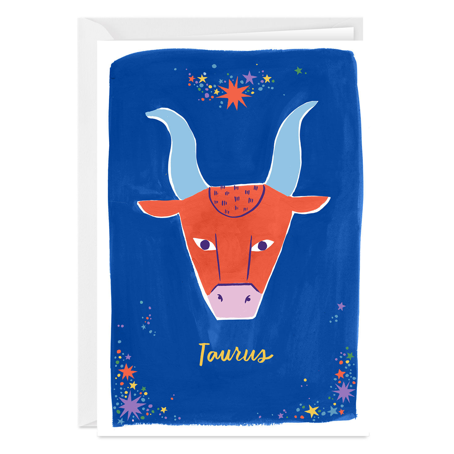 Bold and Bright Taurus Zodiac Custom Card
