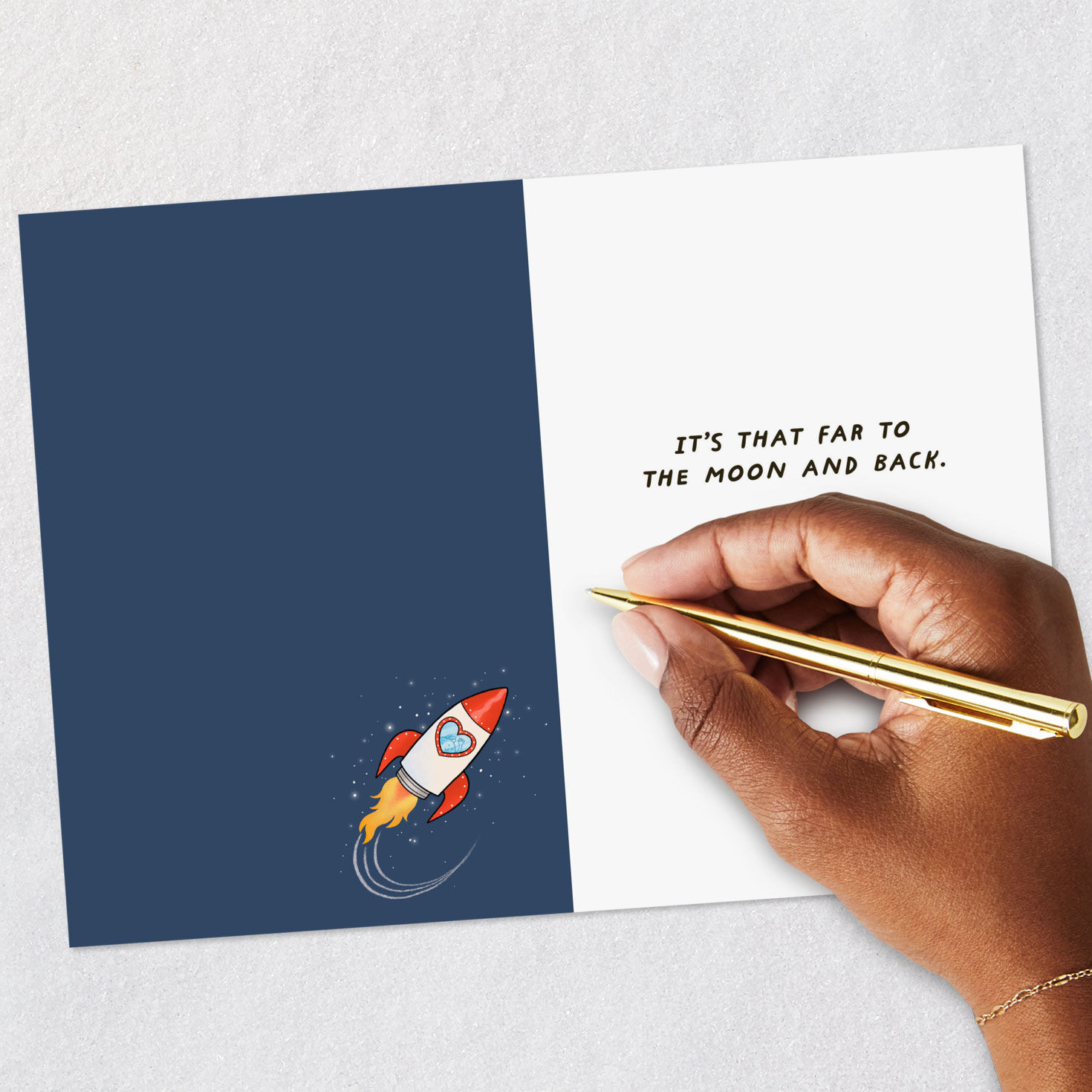 To the Moon and Back Romantic Love Card Signing card image number 6