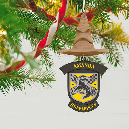 Harry Potter™ Sorting Hat Personalized Text Ornament, Hufflepuff™, 