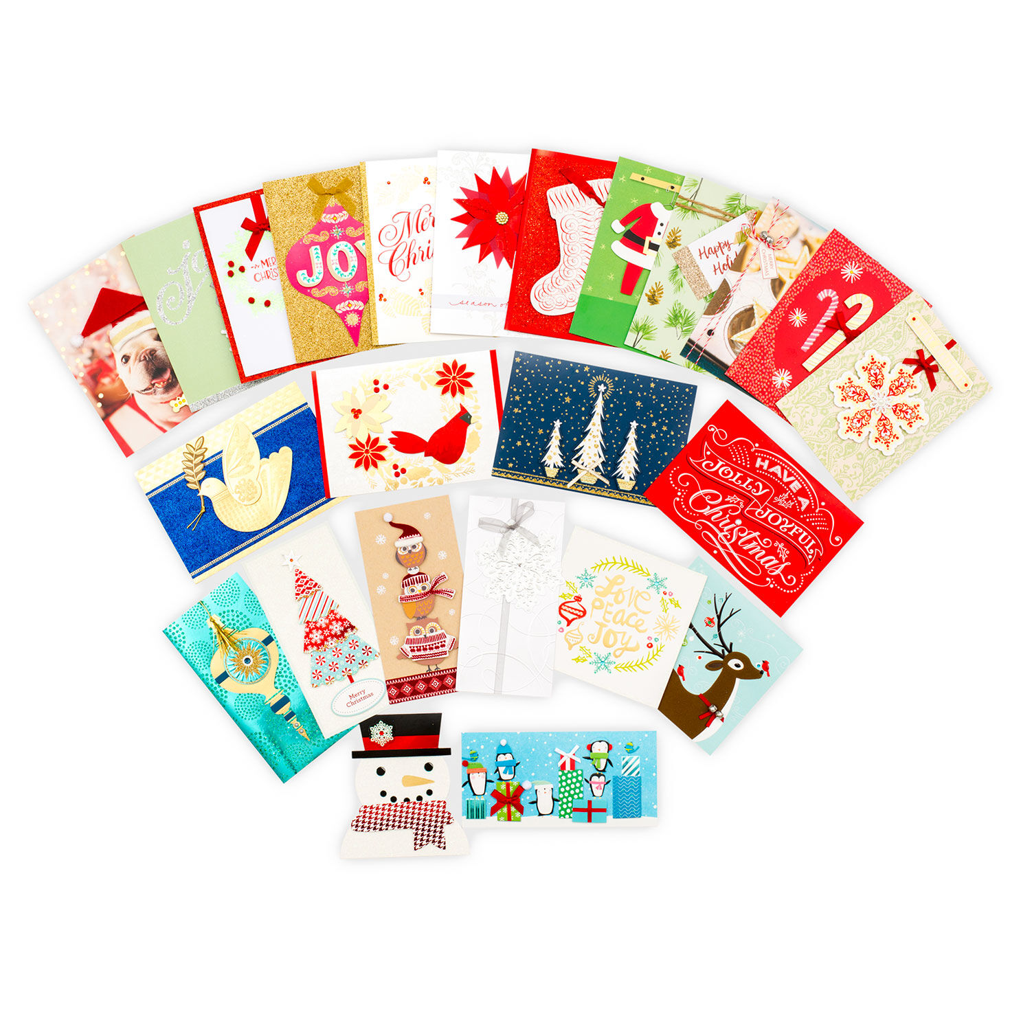 Handcrafted Holidays Assorted Christmas Cards in Designed Box, Pack of 24 for only USD 29.99 | Hallmark