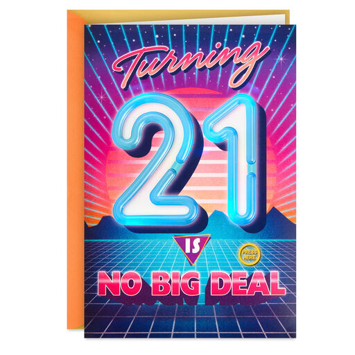 No Big Deal Musical Light-Up 21st Birthday Card, 