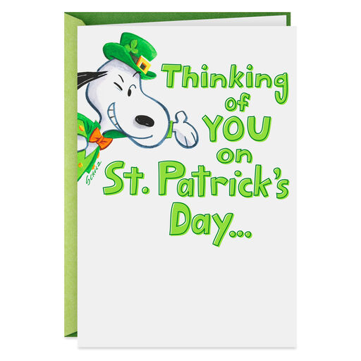 Peanuts® Snoopy Happy Dance Musical St. Patrick's Day Card, 