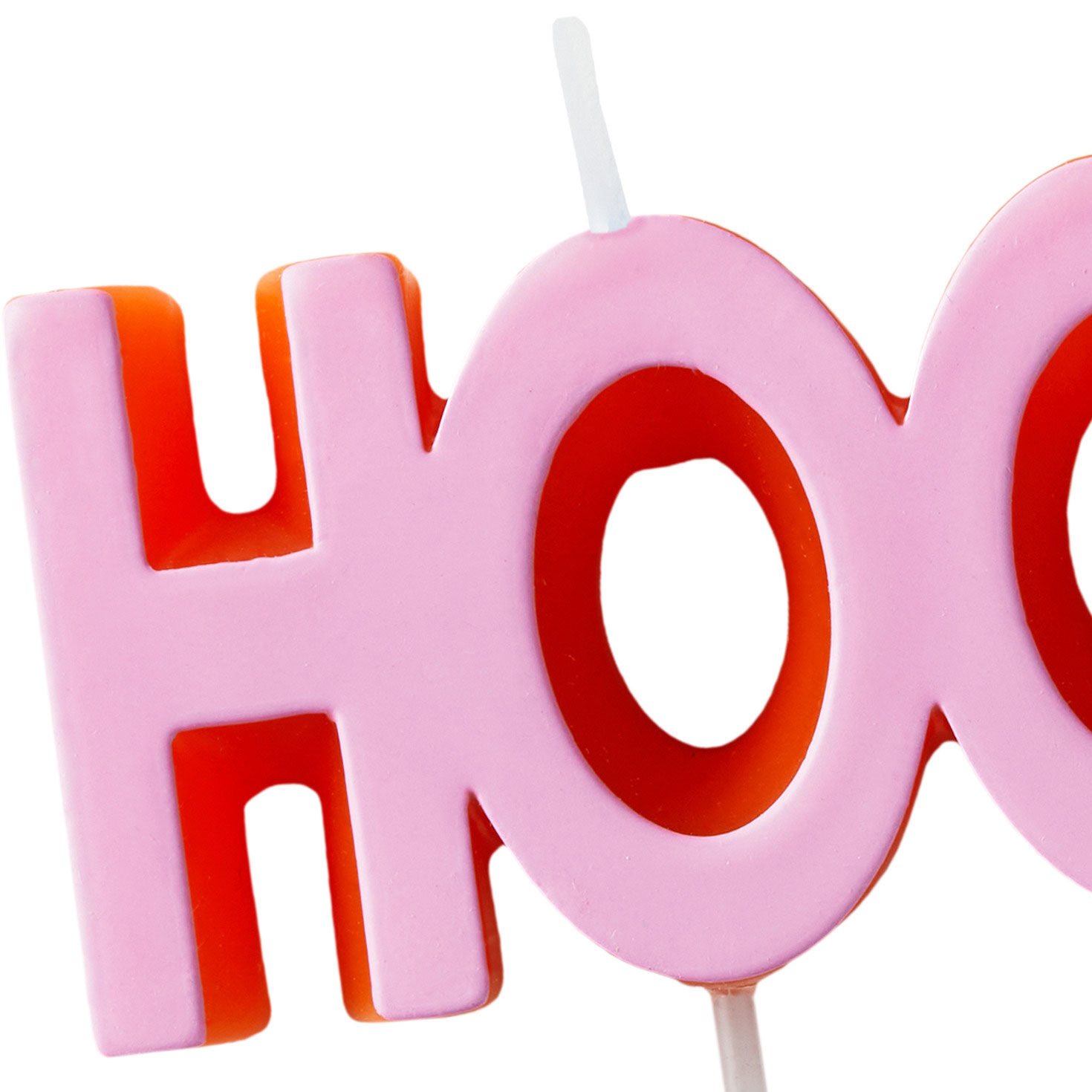 "Hooray" Pink Candle, , large image number 3