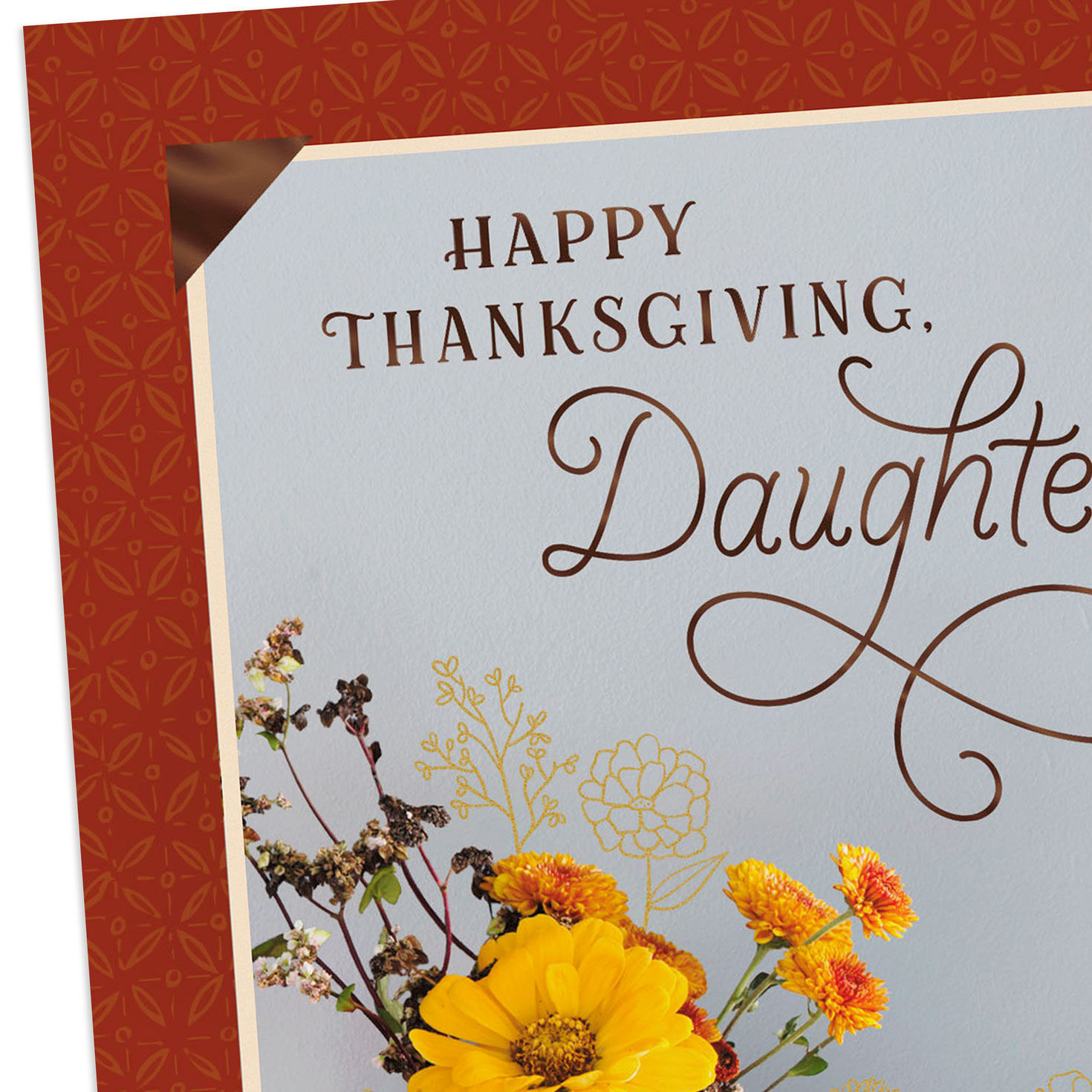 Floral Vases Religious Thanksgiving Card for Daughter Card Front Detail image number 5
