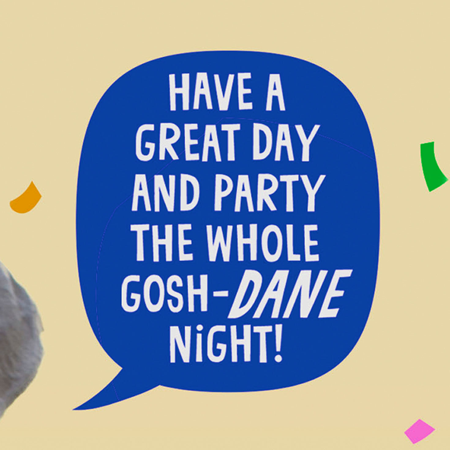 Punny Dogs in Party Hats Funny Birthday Card Sentiment image number 2