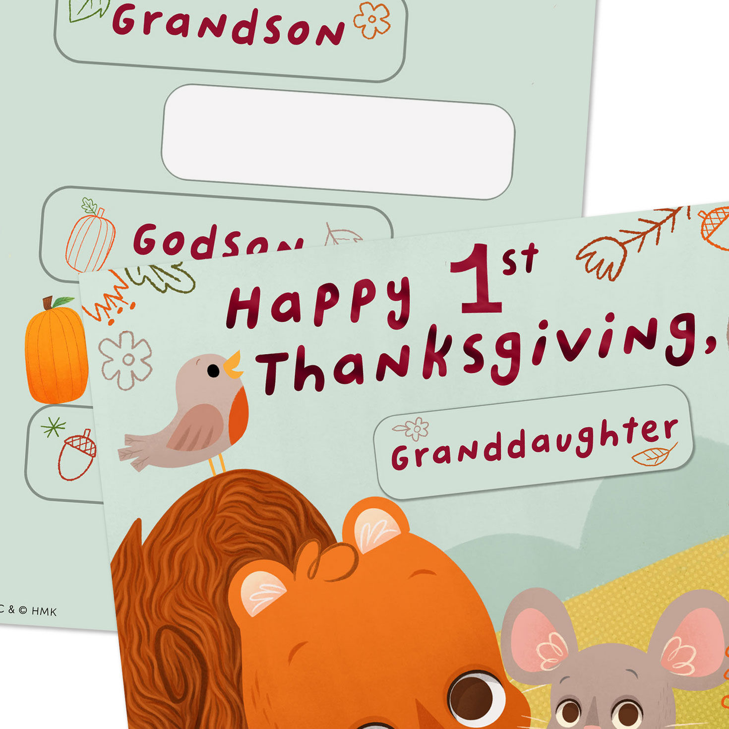 Sweet Little One Customizable Baby's First Thanksgiving Card With Family Stickers for only USD 3.99 | Hallmark