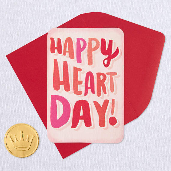 3.25" Mini Happy Heart Day Blank Pop-Up Valentine's Day Card, , large image number 5