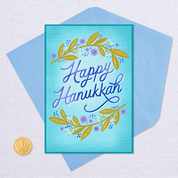 Love, Light and Happiness Hanukkah Card, , large image number 5