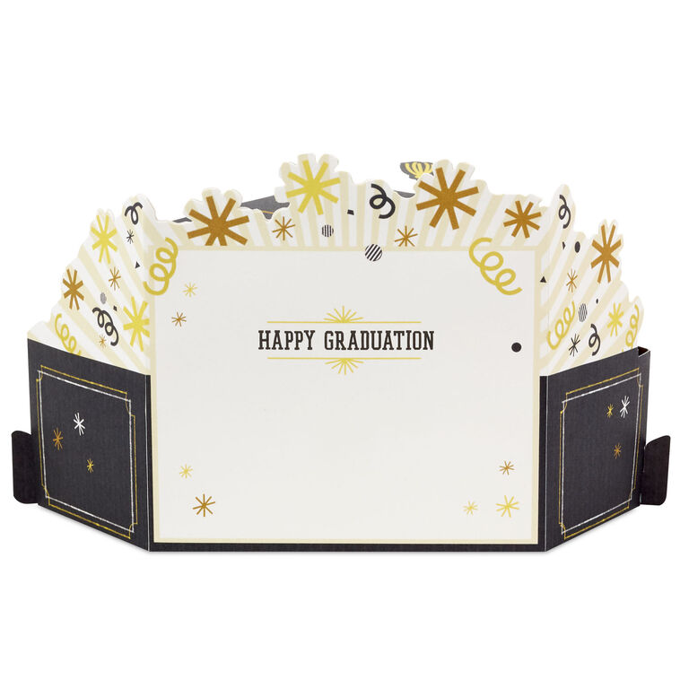 Hats Off to You Musical 3D Pop-Up Money Holder Graduation Card With Light - Greeting Cards | Hallmark Hats Off to You Musical 3D Pop-Up Money Holder Graduation Card With Light - Greeting Cards | Hallmark