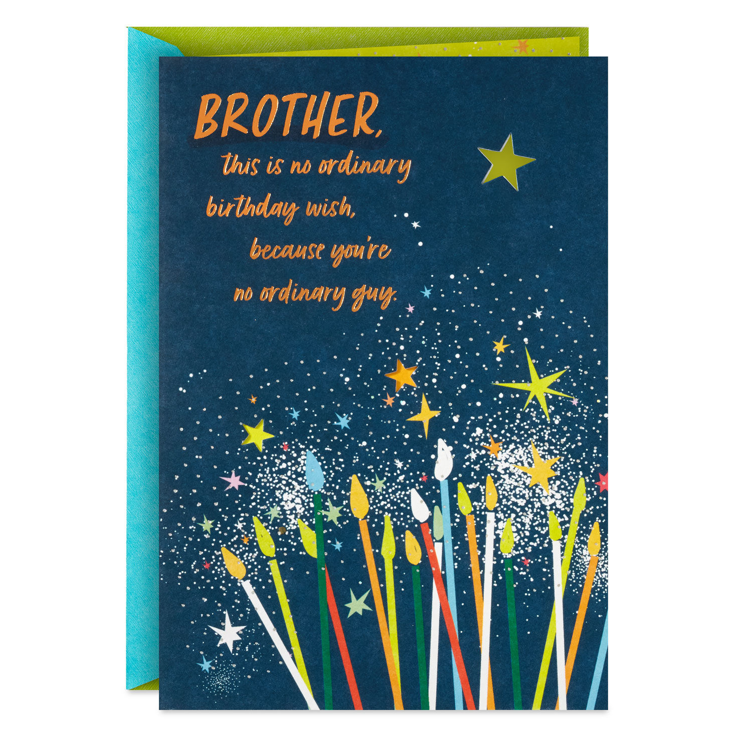 Wishes for a Bighearted Brother Birthday Card from Sister