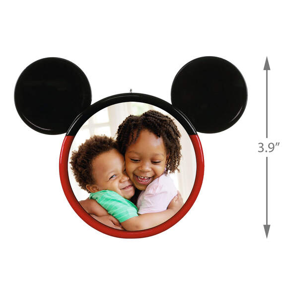 Disney Mickey Mouse Ears Silhouette Personalized Photo Ornament, , large image number 3