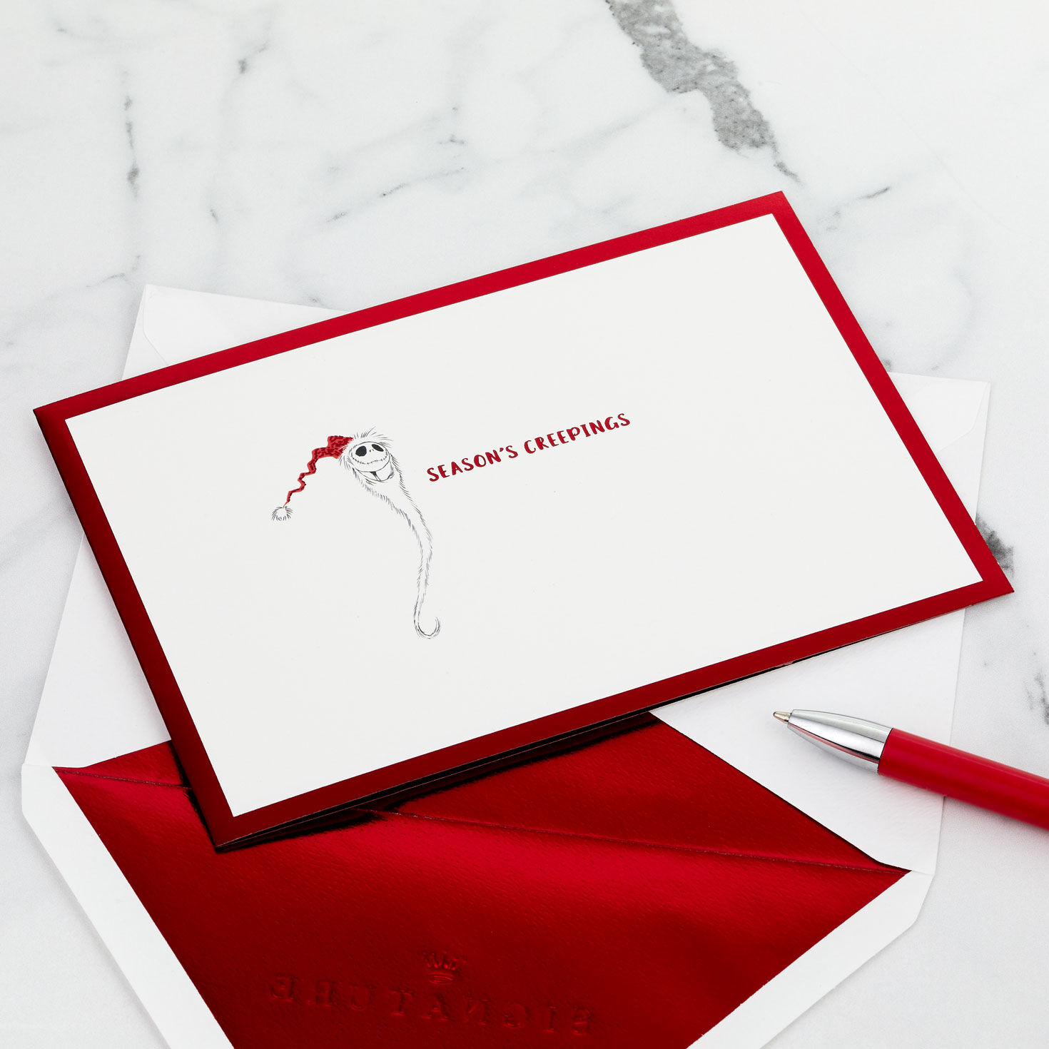 Jack Skellington Pop-Up Christmas Card Card Front with Envelope and Gold Seal image number 8
