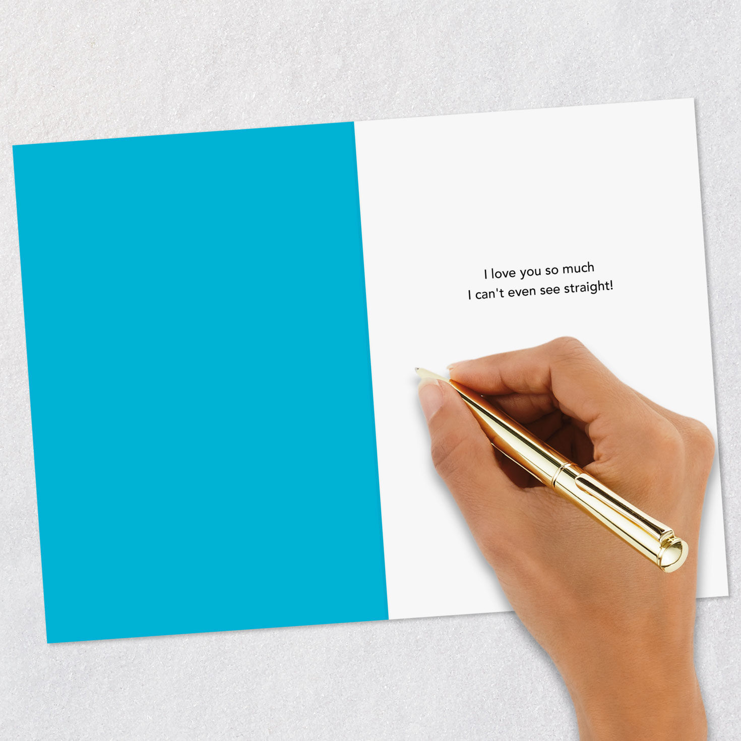 Cross-Eyed Cat Funny Love Card Signing card image number 6