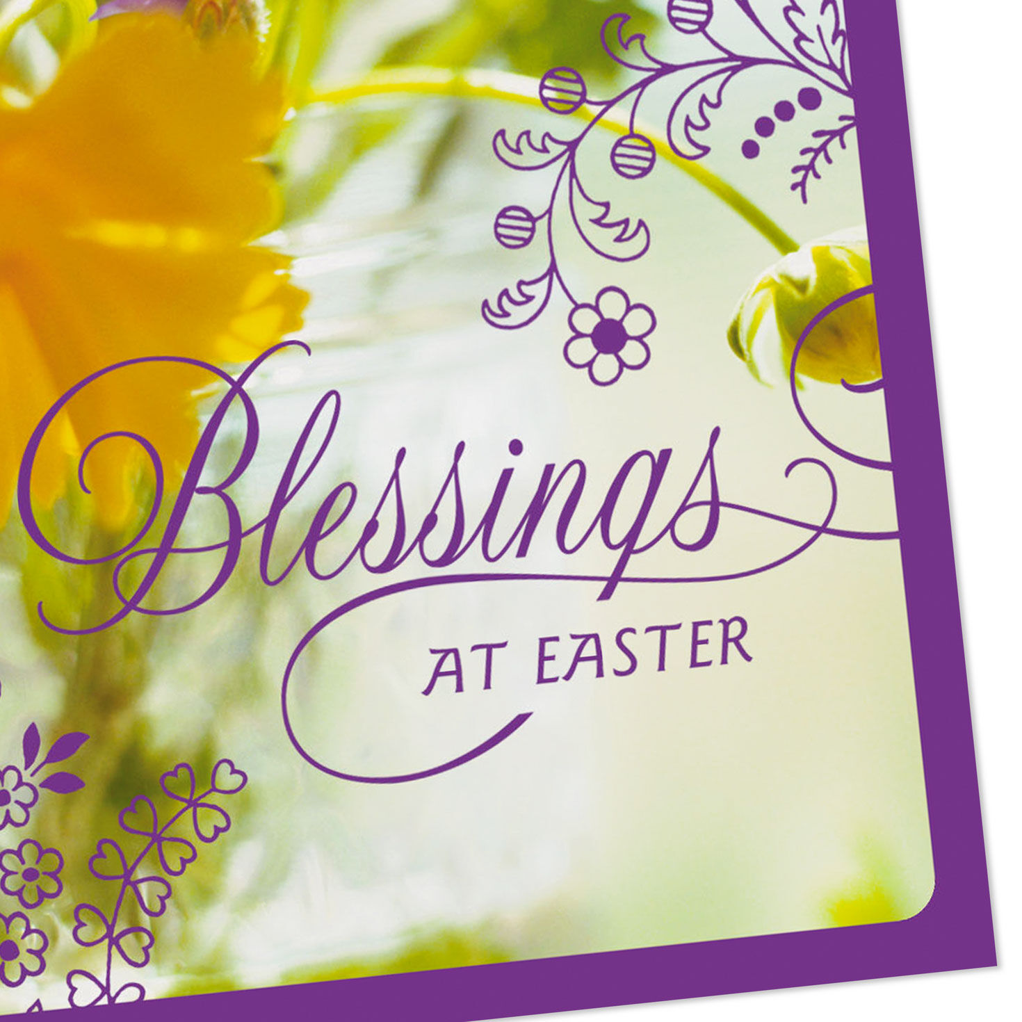 Yellow and Purple Flowers Christian Easter Cards Cover Detail image number 6