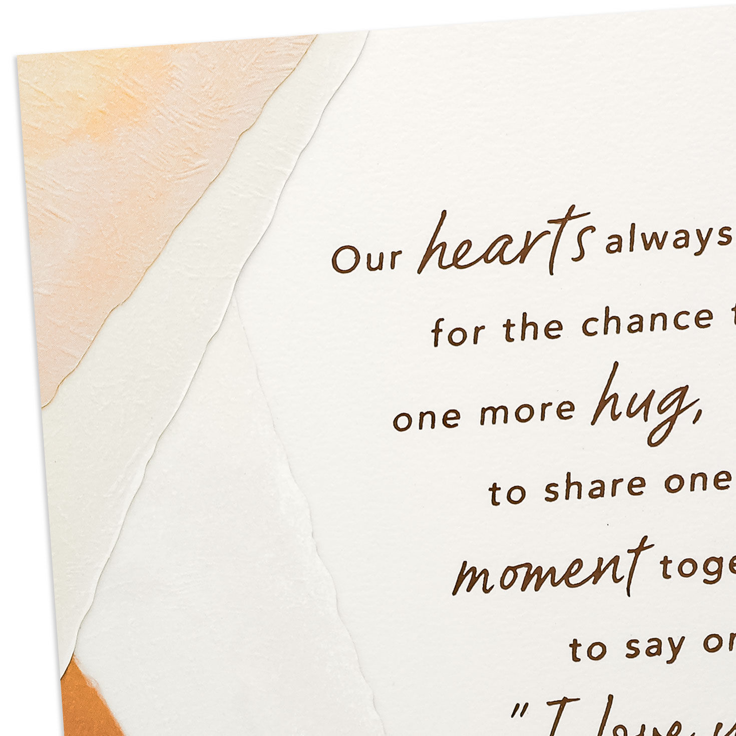 Abstract Tan and Peach Sympathy Card Card Front Detail image number 5