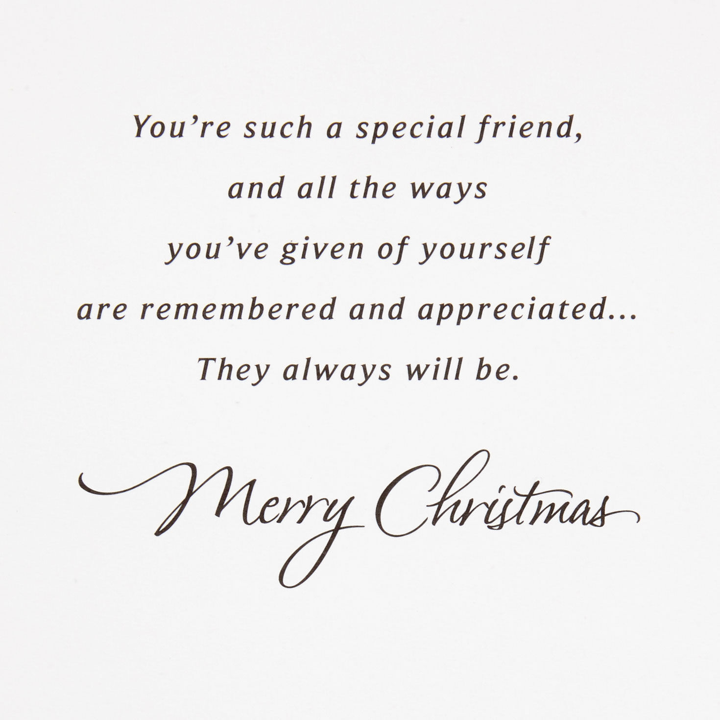 Elegant Burgundy and Gold Christmas Card for Friend Sentiment image number 2