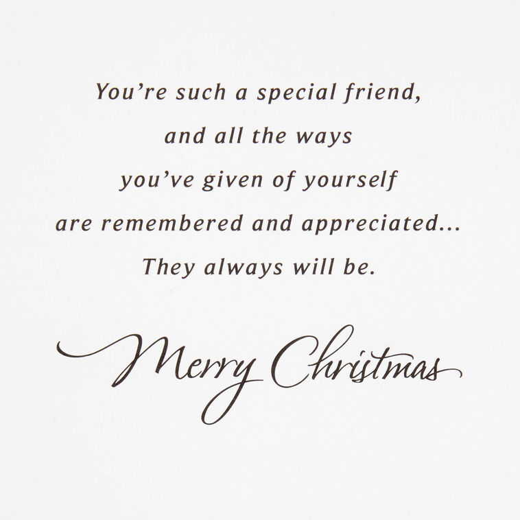 Elegant Burgundy and Gold Christmas Card for Friend Sentiment image number 2